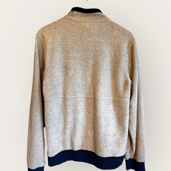 Patagonia men’s small vintage cream/gray with blue trim zip up jacket. - Picture 2 of 14